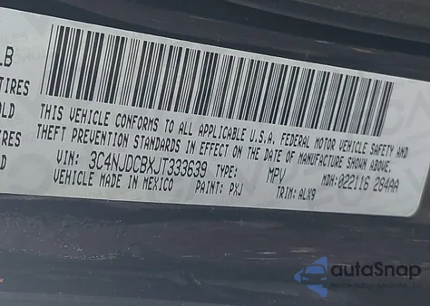 2018 Jeep Compass Limited 4X4 из США, поврежденный, VIN 3C4NJDCBXJT333639
